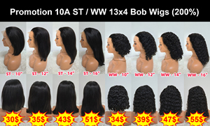 โปรโมชั่น 25$ วิกผมบ๊อบแบบใส โปร่งแสง ลอนน้ำ 10A 13x4  ขนาด 10 12 14 16 นิ้ว ความหนาแน่น 200% ผมตรง ขายส่ง ผมแท้ 100% - Product Image 3