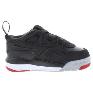 รองเท้าเด็ก Jordan 4 Rm สีดำ แดงวาร์ซิตี้ เทาหมาป่า สไตล์บาสเก็ตบอล - Product Image 3