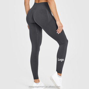 <span class=keywords><strong>Legging</strong></span> de sport sans couture taille haute en polyamide élasthanne pour femmes, avec logo personnalisé, effet push-up, idéal pour le yoga - Product Image 5