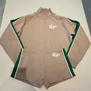 Completo <span class=keywords><strong>Donna</strong></span> Y2K con Logo Personalizzato, Giacca e Minigonna, Tuta <span class=keywords><strong>Streetwear</strong></span>, Set Due Pezzi Casual - Product Image 1