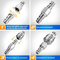 Raccord rapide SH pour tuyau de compresseur d'air, connecteur pneumatique à une touche, raccord rapide BSPP pour pneumatique