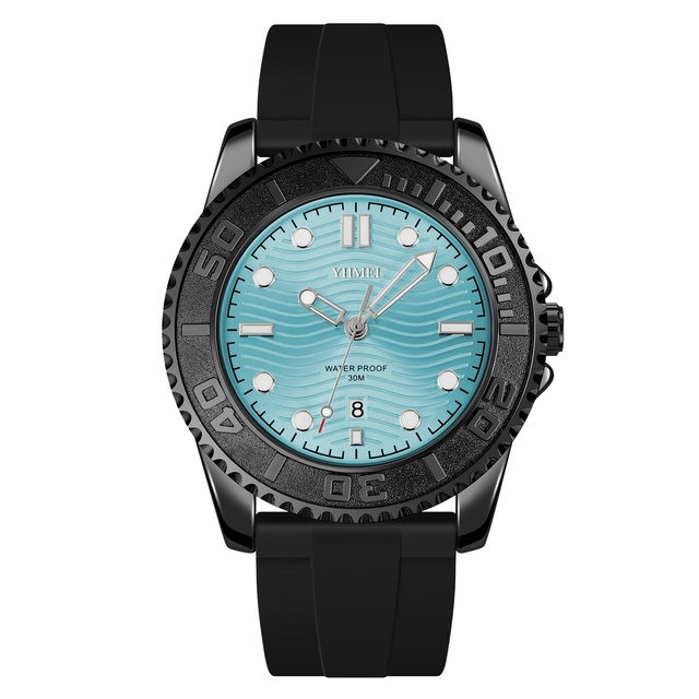 OEM Luxury Mens Sports Watch Latest Fashion Luminous Quartz Watch with Silicone Strap 30m Waterproof Casual Men's Wristwatch