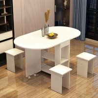 Table à manger pliante moderne en bois massif, mobile, extensible, rectangulaire, simple, petite table multifonctionnelle pour appartement