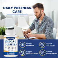 Capsules d'oméga-3 de haute qualité Springland OEM, formule saine personnalisée, complément vitaminique halal, capsules d'oméga-3 pour adultes