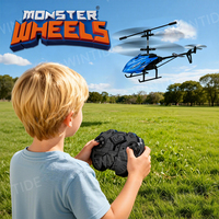MONSTER WHEELS Jouet pour enfants, avion télécommandé à induction 2.4G 4 canaux, voiture télécommandée, avion, télécommande, batteries, chargeur