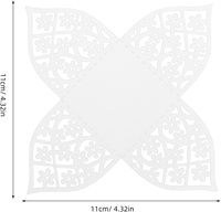 Boîtes à dragées en papier blanc à design creux, emballages décoratifs pour fêtes de fin d'année, boîtes cadeaux de Noël
