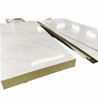 Panneau mural en PVC effet marbre UV, finition brillante, aspect pierre réaliste, revêtement intérieur, villa, hôtel, décoration résidentielle