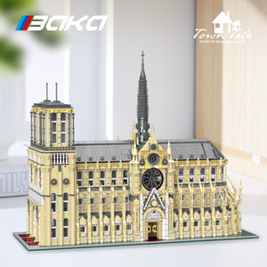 Baka 33213 Notre Dame Cathedral Building Blocks Model Educational Toy For Teens Desktop Ornament - Product Image 4