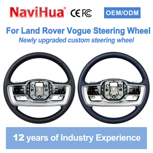 NaviHua สำหรับ Land Rover Range Rover Vogue 2015-2022 พวงมาลัยรถยนต์รุ่นใหม่ล่าสุด อัพเกรดจากแบบเก่าเป็นแบบใหม่ หนังและคาร์บอนไฟเบอร์ - Product Image 1