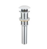 Vanne de vidange en laiton avec capuchon en céramique pour lavabo de salle de bain, accessoires de salle de bain avec tube d'extension
