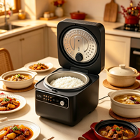 Cuisinière à riz électrique multifonctionnelle automatique à faible teneur en sucre, avec cuve intérieure en émail, commande vocale, 3L, cuisinière à riz numérique intelligente