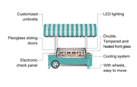 MEHEN – chariot de crème glacée, équipement de réfrigération, alimentation mobile et café, tri vélo, fête, chariot, push avec refroidisseur