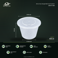 Conteneur alimentaire en PP de 900 ml avec couvercle transparent/blanc, design moderne, pour repas à emporter, stockage de produits de charcuterie, compatible micro-ondes, anti-fuite, sans BPA, recyclable