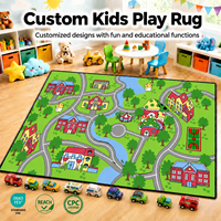 Alfombra de Juego Educativa para Niños con Mapa de Estados, Alfombra de Juego Antideslizante para Bebés, para Gatear, para la Habitación del Bebé, Alfombra de Geografía