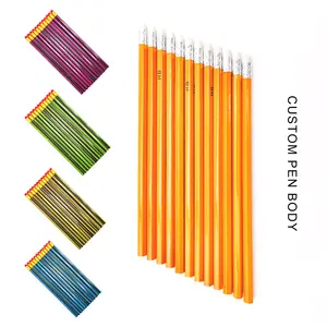 15 साल की फैक्ट्री स्कूल स्टेशनरी 7.5 इंच लकड़ी एचबी 2 पेंसिल थोक पेंसिल एचबी लीड पेंसिल