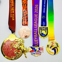 Médailles personnalisées pour le sport, design personnalisé, médaille en alliage de zinc, sublimation 2D 3D, médailles sportives avec ruban