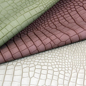 Натуральный крокодил ПВХ синтетическая виниловая кожа веганская крокодил искусственная кожа для сумок обувь - Product Image 4