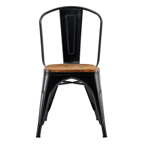 Produttore industriale Vintage sedia in legno sedia ristorante in metallo sedie Tolixs