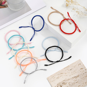 Minimalist Diamond Knotted Handmade Braided <b>Rope</b> <b>Bracelet</b> Adjustable Vajra Knot Friendship <b>Bracelets</b> - Product Image 5