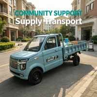 Camioneta Eléctrica de Nueva Energía con Carga Rápida, Mini Vehículo Utilitario Eléctrico, Nueva Camioneta Eléctrica con Caja de Carga