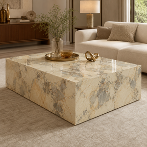 Dalle en pierre frittée effet marbre Golden Pandora, carrelage en porcelaine poli effet marbre 1600 x 3200 x 12 mm pour mur - Product Image 6