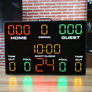 CP43 Tableau d'affichage électronique multifonctionnel à LED pour <span class=keywords><strong>basket</strong></span>-ball Tableau d'affichage numérique avec télécommande Compte à rebours Équipement de cour - Product Image 5