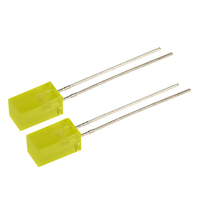 Diode LED carrée 2*5*7, double couleur, 257 MM, rouge et bleu, lentille transparente, cathode commune et anode commune, lumière ronde bicolore DIY