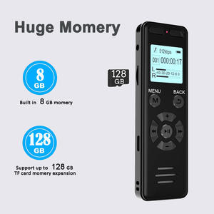 Venta al por mayor Mini dispositivo de grabación de sonido 1536kbps PCM Grabadora de Voz digital para conferencias compatible con tarjetas TF - Product Image 3