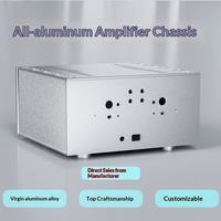 Boîtier d'amplificateur HIFI tout en aluminium BRZHIFI FM711MK2, châssis métallique durable pour amplificateurs audio, parfait pour une utilisation en studio