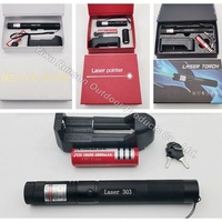 RS Wholesale 303 Stylo pointeur laser longue distance vert LED faisceau étoile avec étoile et batterie 18650 caractéristiques lampe de poche