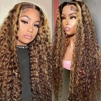 Perruque sans colle de 40 pouces en cheveux humains vierges brésiliens, densité 250, avec dentelle HD 13x4/13x6, pour coloration