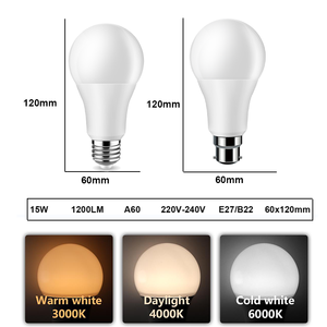 Bombilla LED A19, Base E27, 1000K Luz Diurna, 100lm/W, Cuerpo de Plástico, AC 85-265V, 30000 Horas de Vida Útil, CRI 80, Regulable, 500lm, para Almacenes - Product Image 5