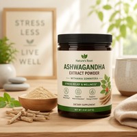 Poudre d'extrait de racine d'Ashwagandha naturelle à base de plantes, 5% 10% Withanolides, qualité alimentaire, extraction par eau/éthanol
