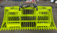 RSBM skid steer loader squelette seau herbe fourche grappin grab tamis seau