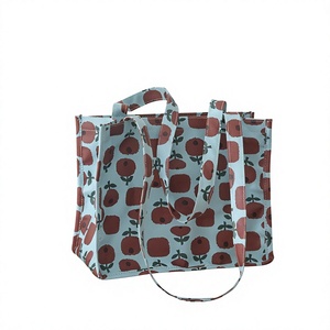 Bolso Tote para Mujer, de Algodón y Lino, con Forro de Poliéster, Aislado, Portátil, Tamaño Mediano, con Bolsillo Abierto, para Uso Diario, Casual, Tipo Bandolera - Product Image 2