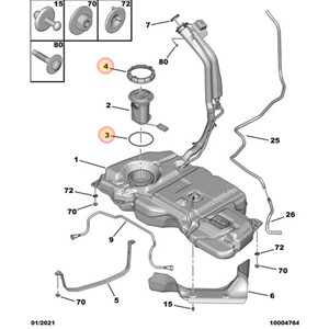 แหวนปิดปั๊มน้ำมันเชื้อเพลิงและซีลสำหรับ Citroen Peugeot 153130 153141 9819555880 อะไหล่ทดแทน - Product Image 2