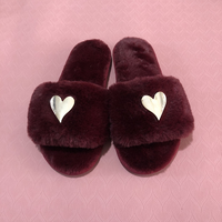 Chaussons d'intérieur pour femmes à bout ouvert, en fausse fourrure moelleuse, couleur unie, avec semelle extérieure souple en TPR antidérapante, confortables et chauds pour le printemps