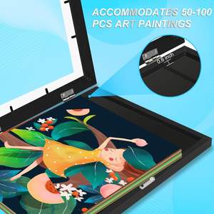 Cadres en bois A4 A3 pour enfants - Boîte de rangement ouvrable pour dessins d'enfants, idéale pour l'affichage d'art et de peinture (vente en gros) - Product Image 3