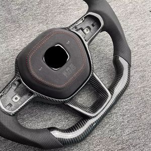 <span class=keywords><strong>พวงมาลัย</strong></span>คาร์บอนสำหรับฮอนด้า <span class=keywords><strong>Civic</strong></span> FL พร้อมฝาครอบ Alcantara ปรับแต่งได้ทรง D-Shape อัพเกรดพวงมาลัยรถยนต์ - Product Image 5