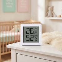 Higrómetro Digital ZenMeasure de Ultra Larga Duración (12 Meses) con Batería CR2032 Preinstalada para Distribución Masiva