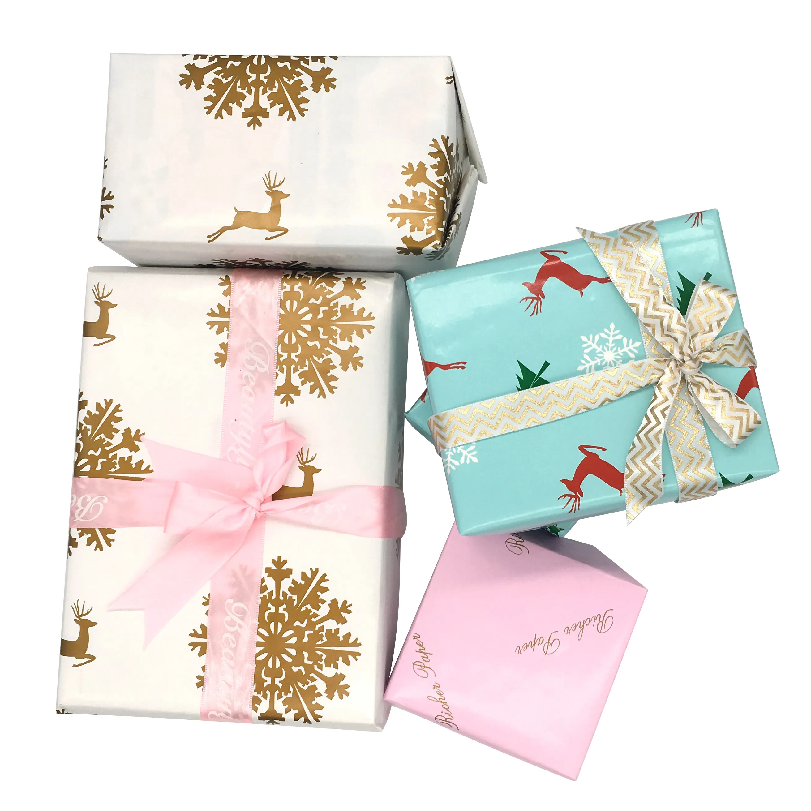Rotolo di carta da imballaggio stampato personalizzato, produttore di carta da regalo