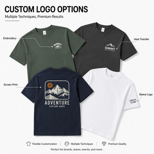 Camiseta Personalizada con Logotipo, 280G, 100% Algodón Tejido, Ecológica, Unisex, Estilo Urbano, Tallas S-4XL, Azul Noche Ébano - Product Image 2