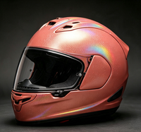 Revêtement pour casque de moto de course GUANZUN, rouge corail, holographique arc-en-ciel, paillettes métalliques brillantes, haute brillance, durée de vie 36 mois