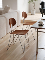 Chaise de salle à manger moderne en acier pour appartement, salon, meubles de maison durables et écologiques