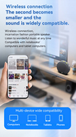 Aurora Sound Mini Portable Wireless Collar-clip Loudspeaker Mikrofon Home Theater Volume Tinggi Kualitas Suara HiFi untuk Grosir