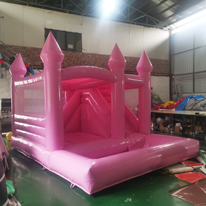 <span class=keywords><strong>Precio</strong></span> al por mayor Fiesta <span class=keywords><strong>Alquiler</strong></span> Color Hot Pink Castillo hinchable con foso <span class=keywords><strong>de</strong></span> bolas y tobogán para la venta - Product Image 4