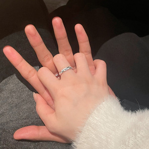 Anillos de pareja de estrellas de plata de ley S925, joyería de <span class=keywords><strong>promesa</strong></span> romántica clásica para boda, cumpleaños o regalo de aniversario para él/ella - Product Image 4