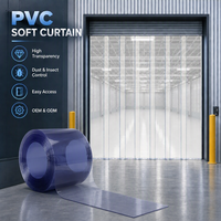 Rideau de porte en bande PVC YJ à faible émission de fumée et résistant aux flammes pour atelier électronique, zone propre, solution d'approvisionnement pour usine