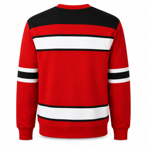 Sweat-shirt de hockey pour homme, rayé, color block, col rond, pour les jours de match - Product Image 4