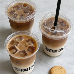 Vasos de café de plástico de 16 oz con tapas y pajitas, vasos de café desechables de plástico duro para llevar, para uso en cafeterías. - Product Image 6